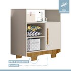 Cômoda Infantil 100% Mdf 1 Porta 3 Prateleiras Flocos Off Whi