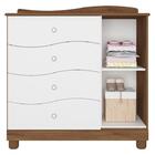 Cômoda Infantil 100% Mdf 1 Porta 4 Gavetas Riso Permobili Sav