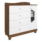 Cômoda Infantil 100% Mdf 1 Porta 4 Gavetas Riso Permobili Sav