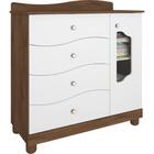 Cômoda Infantil 100% Mdf 1 Porta 4 Gavetas Riso Permobili Sav