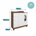 Cômoda Infantil 100% Mdf 1 Porta 4 Gavetas Riso Permobili Sav