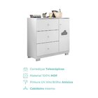 Cômoda Infantil 100% Mdf 3 Gavetas E 1 Porta Ane Branco Branco