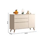 Cômoda Infantil 100% Mdf Com 3 Gavetas E 1 Porta Retrô Melind