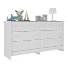 Cômoda Infantil 136cm Com 6 Gavetas Flex Multimóveis Mp4262