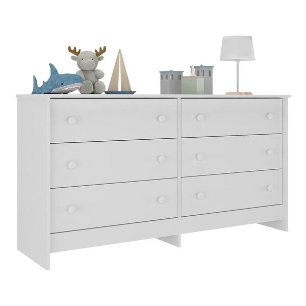 Cômoda Infantil 136cm Com 6 Gavetas Flex Multimóveis Mp4262