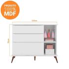 Cômoda Infantil 1 Porta 3 Gavetas 100% Branco