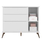 Cômoda Infantil 1 Porta 3 Gavetas 100% Mdf Pés Retrô Mel P04