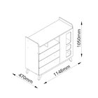 Cômoda Infantil 1 Porta 3 Gavetas 2 Nichos Com Pés Em Madeira