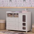 Cômoda Infantil 1 Porta 3 Gavetas 2 Nichos Sol Gelius Móveis