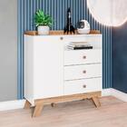 Cômoda Infantil 1 Porta 3 Gavetas Confete Henn