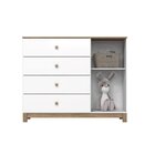 Cômoda Infantil 1 Porta 3 Gavetas Sophia Espresso Móveis Bran