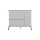 Cômoda Infantil 1 Porta 3 Gavetas Valência-cinza Acetinado -