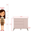 Cômoda Infantil 1 Porta 3 Gavetas Valência - Édecasamóveis -