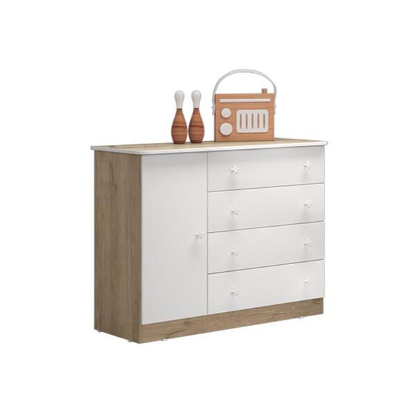 Cômoda Infantil 1 Porta 4 Gavetas Multimóveis Cr40044