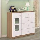 Cômoda Infantil 1 Porta 4 Gavetas X6a Xodó M08 Branco/almendra