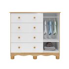 Cômoda Infantil 1 Porta Com Janela E 4 Gavetas 100% Mdf Lana