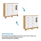 Cômoda Infantil 1 Porta Com Janela E 4 Gavetas 100% Mdf Lana