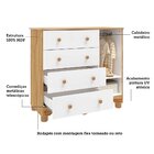 Cômoda Infantil 1 Porta Com Janela E 4 Gavetas 100% Mdf Lana