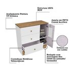 Cômoda Infantil 1 Porta Com Janela Retangular E 3 Gavetas 100