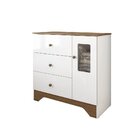 Cômoda Infantil 1 Porta Com Janela Retangulo E 3 Gavetas 100%