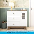 Cômoda Infantil 1 Porta Com Janela Retangulo E 3 Gavetas 100%