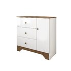 Cômoda Infantil 1 Porta E 3 Gavetas 100% Mdf Cocada Branco Br