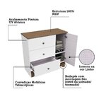 Cômoda Infantil 1 Porta E 3 Gavetas 100% Mdf Cocada Branco Br