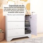 Cômoda Infantil 1 Porta E 3 Gavetas 100% Mdf Cocada Branco Br
