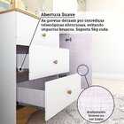 Cômoda Infantil 1 Porta E 3 Gavetas 100% Mdf Cocada Branco Br