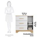 Cômoda Infantil 1 Porta E 3 Gavetas 100% Mdf Liam Branco Bril