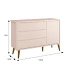 Cômoda Infantil 1 Porta E 3 Gavetas Theo Retrô Com Pés Amadei