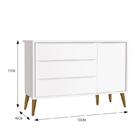 Cômoda Infantil 1 Porta E 3 Gavetas Theo Retrô Com Pés Amadei