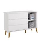 Cômoda Infantil 1 Porta E 3 Gavetas Theo Retrô Com Pés Amadei