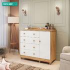 Cômoda Infantil 1 Porta E 4 Gavetas 100% Mdf Elô New Móveis P