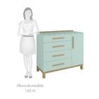 Cômoda Infantil 1 Porta Lisa 4 Gavetas Louis Móveis Peroba Br