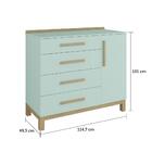 Cômoda Infantil 1 Porta Lisa 4 Gavetas Louis Móveis Peroba Br