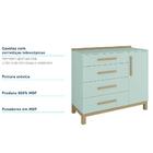 Cômoda Infantil 1 Porta Lisa 4 Gavetas Louis Móveis Peroba Br