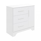 Cômoda Infantil 1 Portas 3 Gavetas Mdf Popy Retro Peroba