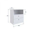 Cômoda Infantil 2 Gavetas 1 Nicho Aconchego  Branco