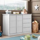 Cômoda Infantil 2 Porta 4 Gavetas 100% Mdf Branco Akemi