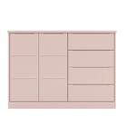 Cômoda Infantil 2 Porta 4 Gavetas 100% Mdf Rose Akemi