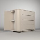 Cômoda Infantil 2 Portas 4 Gavetas Neo  Areia