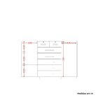 Cômoda Infantil 2 Portas 7 Gavetas Trapézio Cinamomo / Off Wh