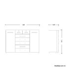 Cômoda Infantil 2 Portas 7 Gavetas Trapézio Cinamomo / Off Wh