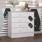 Cômoda Infantil 3 Gavetas 1 Porta Com Janela Maya Rodial