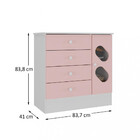 Cômoda Infantil 3 Gavetas 1 Porta Com Janela Maya Rodial