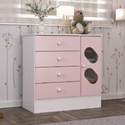 Cômoda Infantil 3 Gavetas 1 Porta Com Janela Maya Rodial