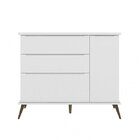 Cômoda Infantil 3 Gavetas 1 Porta Melinda Branco