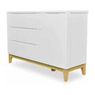 Cômoda Infantil 3 Gavetas 1 Porta Multimóveis Cr40024 Branco