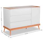 Cômoda Infantil 3 Gavetas 1 Porta Multimóveis Cr40027 Branco/